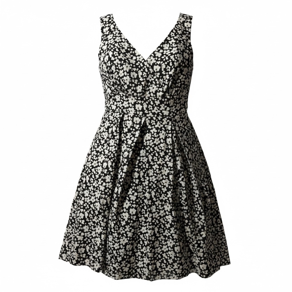 Charter Club Black and White Floral Mini Dress